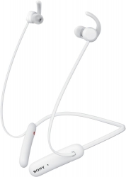 Гарнитура вкладыши Sony WI-SP510 белый беспроводные bluetooth нашейный держатель (WISP510W.E)