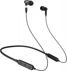 Гарнитура вкладыши MusicDealer S BT 1.3м черный беспроводные bluetooth шейный обод (ZMDH-SB-BT)