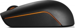 Мышь Lenovo 300 Wireless черный/оранжевый беспроводная