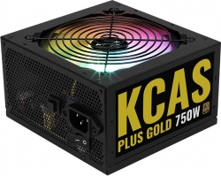 Блок питания Aerocool ATX 750W KCAS PLUS GOLD 750W RGB 80+ gold 24+4+4pin APFC 120mm fan 7xSATA RTL