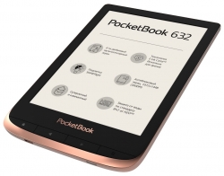 Электронная книга PocketBook 632 6 E-Ink Carta 1448x1072 Touch Screen 1Ghz 512Mb/16Gb/подсветка дисплея бронзовый