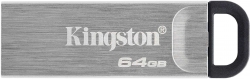 Флеш Диск Kingston 64Gb DT Kyson DTKN/64GB USB3.1 серебристый/черный