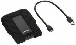 Жесткий диск A-Data USB 3.0 1Tb AHD710-1TU3-CRD DashDrive Durable 2.5 черный/красный