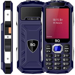 Мобильный телефон BQ 2817 Tank Quattro Power 32Mb синий моноблок 4Sim 2.8 240x320 0.3Mpix GSM900/1800 GSM1900 MP3 FM microSD max32Gb
