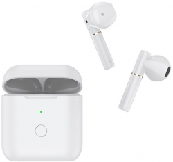 Гарнитура вкладыши QCY T8 белый беспроводные bluetooth в ушной раковине