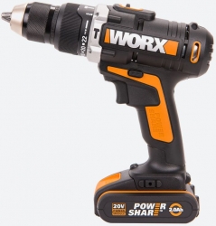 Дрель-шуруповерт ударная Worx WX372 аккум. патрон:быстрозажимной (кейс в комплекте)