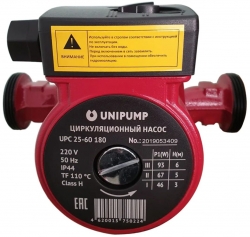 Насос циркуляционный циркуляционный Unipump UPС 25-60 180 100Вт 3780л/час