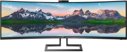 Монитор Philips 48.8 499P9H черный VA LED 5ms 32:9 HDMI M/M Cam матовая HAS Pivot 3000:1 450cd 178гр/178гр 5120x1440 DisplayPort USB 15.3кг