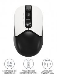 Мышь A4Tech Fstyler FG12 Panda белый/черный беспроводная