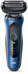 Бритва сетчатая Braun Series 6 60-B1000s реж.эл.:3 питан.:аккум. черный/синий