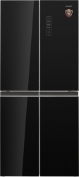 Холодильник Weissgauff WCD 337 NFB черное стекло