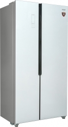 Холодильник Weissgauff WSBS 500 NFW Inverter белое стекло