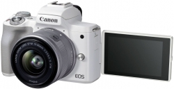 Фотоаппарат Canon EOS M50 Mark II серебристый 24.1Mpix 3 4K WiFi EF-M15-45 IS STM LP-E12 (с объективом)