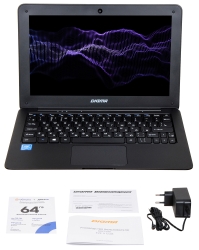 Ноутбук Digma EVE 11 C408 Celeron N3350/4Gb/SSD64Gb/Intel HD Graphics 500/11.6/IPS/FHD 1920x1080/Windows 10 Home Single Language 64/black/WiFi/BT/C