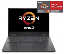 Ноутбук HP Omen 15-en1035ur Ryzen 5 5600H/16Gb/SSD512Gb/NVIDIA GeForce RTX 3060 6Gb/15.6/IPS/FHD 1920x1080/Free DOS 3.0/dk.silver/WiFi/BT/Cam