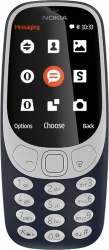 Мобильный телефон Nokia 3310 dual sim 2017 синий моноблок 2Sim 2.4 240x320 2Mpix GSM900/1800 MP3 FM microSD max32Gb