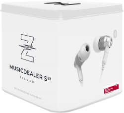 Гарнитура вкладыши MusicDealer S BT 1.3м серебристый/белый беспроводные bluetooth шейный обод (ZMDH-SS-BT)