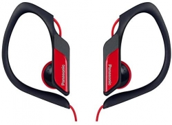Наушники вкладыши Panasonic RP-HS34E-R 1.2м красный проводные (крепление за ухом)