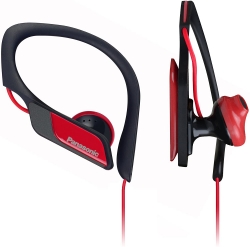 Наушники вкладыши Panasonic RP-HS34E-R 1.2м красный проводные (крепление за ухом)