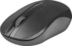 Мышь Defender Hit MM-495 черный оптическая (1600dpi) беспроводная USB для ноутбука (2but)