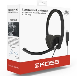 Наушники с микрофоном Koss CS300-USB черный 2.4м накладные USB оголовье (80000865)