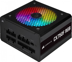 Блок питания Corsair ATX 750W CX750F 80+ bronze 24+2x4+4 pin APFC 120mm fan 8xSATA Cab Manag RTL