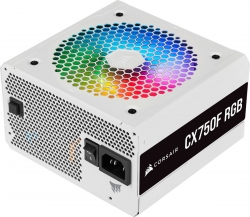 Блок питания Corsair ATX 750W CX750F white 80+ bronze 24+2x4+4 pin APFC 120mm fan 8xSATA Cab Manag RTL