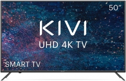 Телевизор LED Kivi 50 50U600KD черный/Ultra HD/50Hz/DVB-T2/DVB-C/USB/WiFi/Smart TV RUS