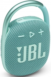 Колонка порт. JBL Clip 4 бирюзовый 5W 1.0 BT 15м 500mAh (JBLCLIP4TEAL)