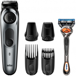 Триммер Braun BT7220 + Бритва Gillette + 2 кас черный (насадок в компл:4шт)