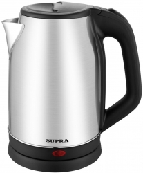 Чайник электрический Supra KES-1842S 1.8л. черный/нержавеющая сталь (корпус: нержавеющая сталь)