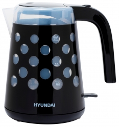 Чайник электрический Hyundai HYK-G2012 черный/прозрачный
