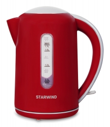 Чайник электрический Starwind SKG1021 красный/серый