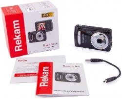 Фотоаппарат Rekam iLook S740i черный 2.4 720p SDHC/MMC CMOS/AAA