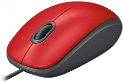 Мышь Logitech M110 красный/черный проводная