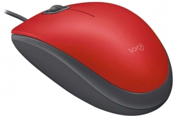 Мышь Logitech M110 красный/черный проводная