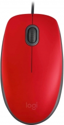 Мышь Logitech M110 красный/черный проводная