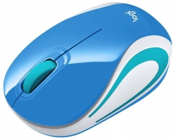 Мышь Logitech M187 голубой/белый беспроводная