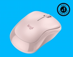 Мышь Logitech Silent M220-ROS розовый беспроводная