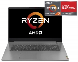Ноутбук Lenovo IdeaPad 3 17ALC6 Ryzen 7 5700U/12Gb/SSD512Gb/AMD Radeon/17.3/IPS/FHD 1920x1080/Windows 10/grey/WiFi/BT/Cam