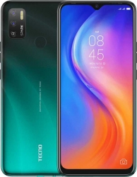 Смартфон Tecno Spark 5 Air 32Gb 2Gb ледяной моноблок 3G 4G 2Sim 6.95 720x1640 Android 10 GO edition 13Mpix 802.11 a/b/g/n/ac GPS GSM900/1800 GSM190