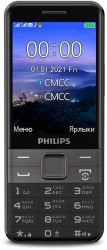 Мобильный телефон Philips E590 Xenium 64Mb черный моноблок 2Sim 3.2 240x320 2Mpix GSM900/1800 GSM1900 MP3 microSD