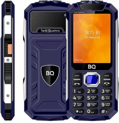 Мобильный телефон BQ 2819 Tank Quattro 32Mb синий моноблок 4Sim 2.8 240x320 0.3Mpix GSM900/1800 GSM1900 MP3 FM microSD max32Gb