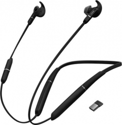 Гарнитура вкладыши Jabra Evolve 65e черный беспроводные bluetooth шейный обод (6599-623-109)