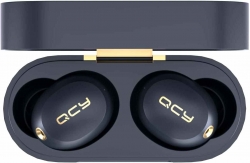 Гарнитура вкладыши QCY HT01 синий беспроводные bluetooth в ушной раковине