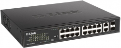 Коммутатор D-Link DES-1018MPV2 16x100Mb 16PoE неуправляемый