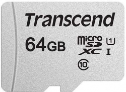 Карта памяти MicroSDHC Transсend 64Gb class 10 TS64GUSD300S б/ад