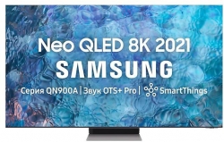 Телевизор QLED Samsung 85 QE85QN900AUXRU Q серебристый/Ultra HD 8K/120Hz/DVB-T2/DVB-C/DVB-S2/USB/WiFi/Smart TV RUS