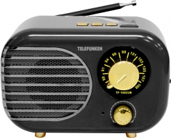 Радиоприемник настольный Telefunken TF-1682B черный/золотистый