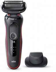 Бритва сетчатая Braun Series 5 50-R1200s реж.эл.:3 питан.:аккум. черный/красный